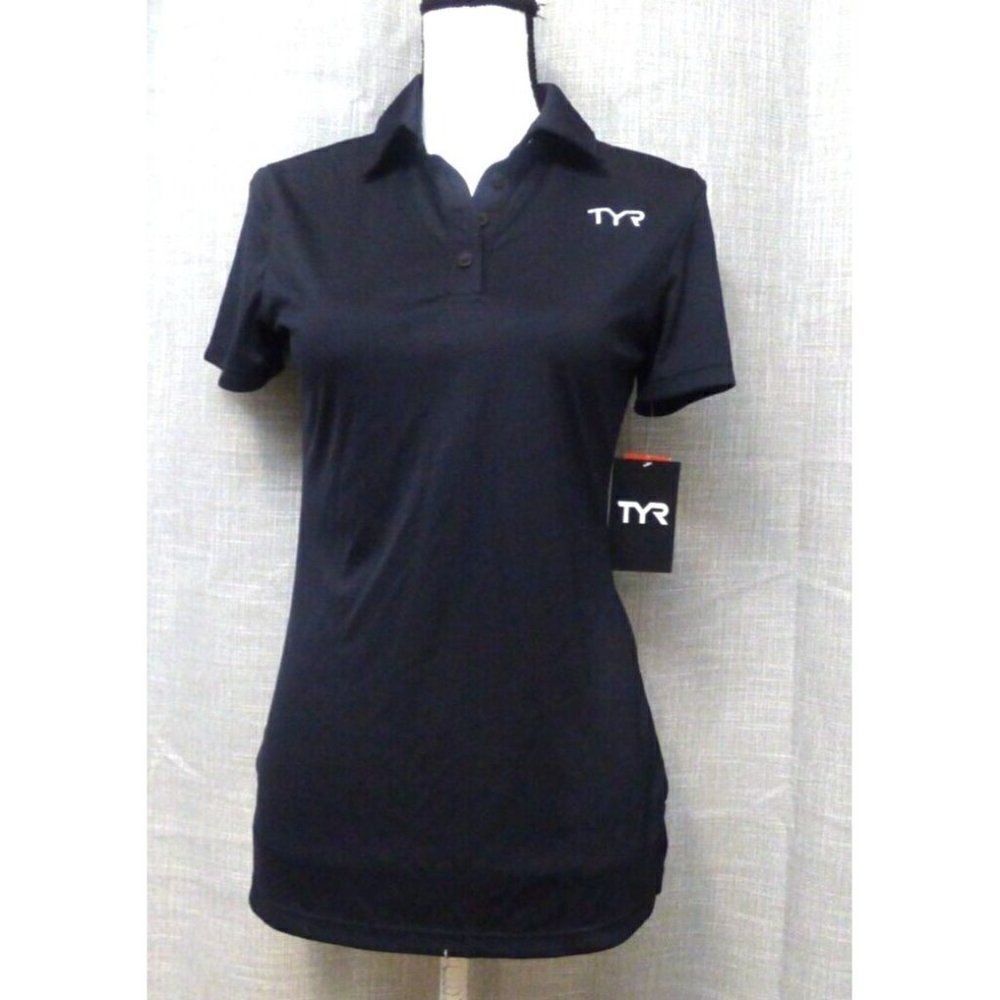 $39.99 TYR Women’s Alliance Tech Short Sleeve Polo, XS, Black